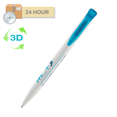 Picture of HARRIER FROST PLASTIC BALL PEN in Translucent Aqua