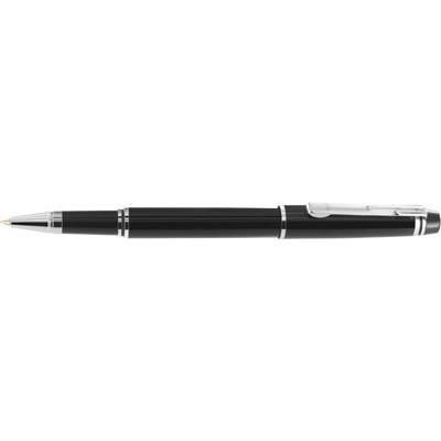 Picture of MBR01 ROLLERBALL PEN in Black with Silver Chrome Trim