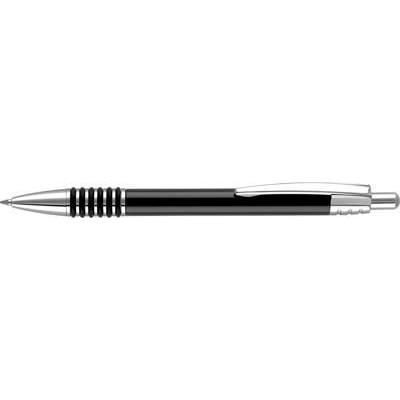 Picture of ORION ALUMINIUM METAL SILVER METAL BALL PEN in Black & Silver