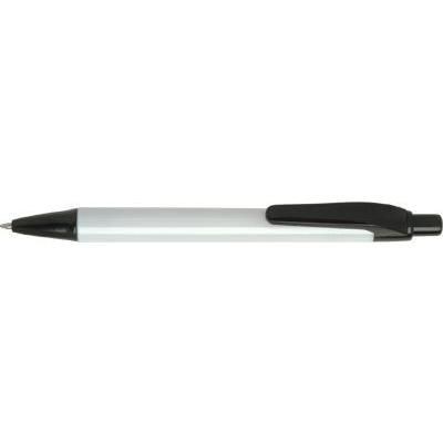 Picture of PANTHER ECO BALL PEN in White with Black Trim