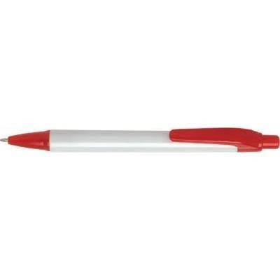 Picture of PANTHER ECO BALL PEN in White with Red Trim