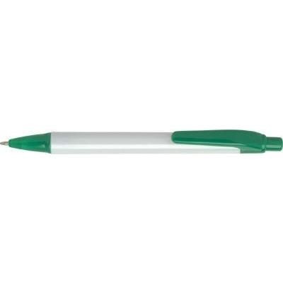 Picture of PANTHER ECO BALL PEN in White with Green Trim