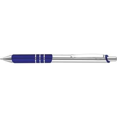 Picture of SENTINEL ALUMINIUM METAL BALL PEN in Silver & Blue