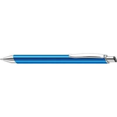 Picture of STRATUS ALUMINIUM METAL BALL PEN in Blue & Silver