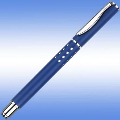 Picture of TECHNO METAL ROLLERBALL PEN in Blue with Silver Trim