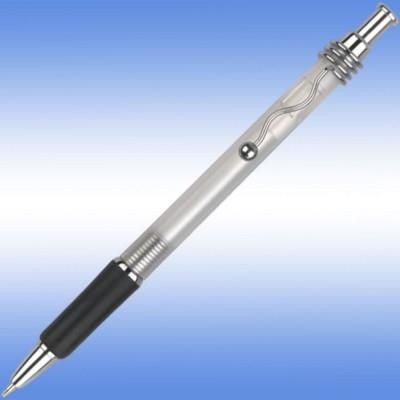 Picture of VIPER FROST BALL PEN in Frosted White with Black Grip & Silver Trim