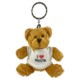 Picture of 4 INCH TALL ROBBIE BEAR KEYRING with White Tee Shirt