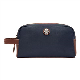 TOILETRY BAG BUTTON NAVY & BROWN image 2