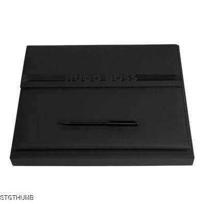 Picture of HUGO BOSS SET CLOUD MATTE BLACK (BALLPOINT PEN & FOLDER A4)