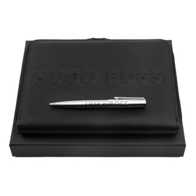 Picture of HUGO BOSS SET LABEL BALL PEN & CONFERENCE FOLDER A5