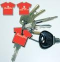 Picture of FOOTBALL SHIRT PROMOTIONAL KEY CAP in Red