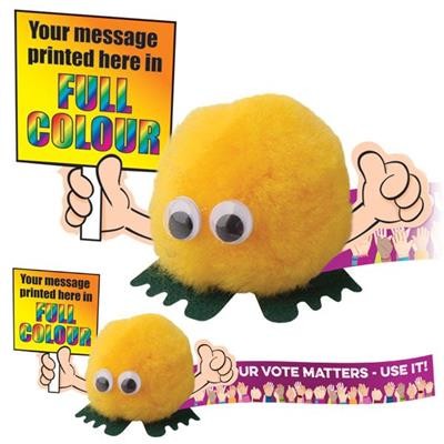 Picture of PLACARD HANDHOLDER LOGO BUG with Full Colour Printed Ribbon