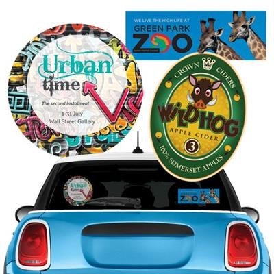 Picture of REPOSITIONABLE CLING VINYL WINDOW STICKER