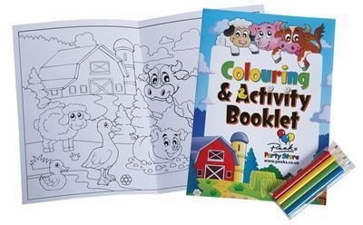 Picture of A5 SIZE 8 PAGE COLOURING BOOKLET & 4 PACK OF PENCIL SET