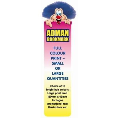 Picture of BOOKMARK ADMAN BUG CHARACTER with Full Colour Print with a Mop Of Coloured Hair