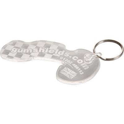 Picture of CLEAR TRANSPARENT or FROSTED ACRYLIC KEYRING
