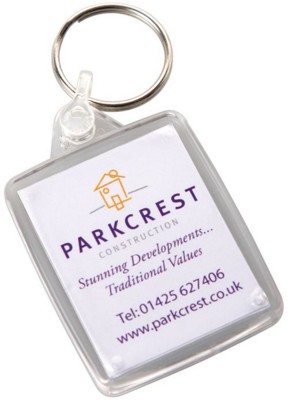 Picture of PASSPORT SIZE RECTANGULAR PLASTIC KEYRING