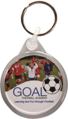 Picture of ROUND 38MM PLASTIC KEYRING.