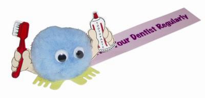 TOOTHBRUSH HANDHOLDER LOGO BUG with Full Colour Printed Ribbon.