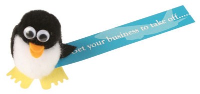 Picture of PENGUIN LOGO BUG with Full Colour Printed Ribbon