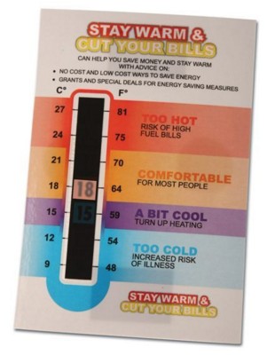 Picture of LARGE THERMOMETER GAUGE CARD.