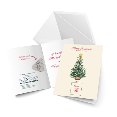 Picture of SEEDED PAPER GREETING CHRISTMAS CARDS A6 