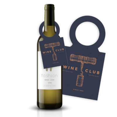 Picture of SEEDED PAPER WINE BOTTLE TAGS.