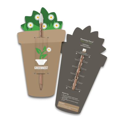 Picture of BLOOMING PENCIL with Plant Pot Shape Backing Card