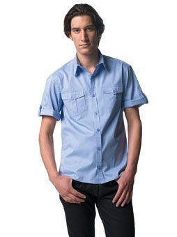 Picture of RUSSELL COLLECTION SHORT SLEEVE TWILL ROLL SHIRT