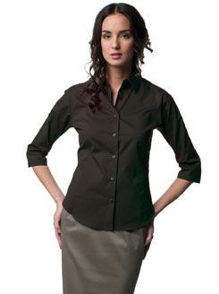 Picture of RUSSELL COLLECTION LADIES THREE QUARTER SLEEVE EASY CARE FITTED SHIRT