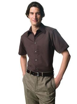 Picture of RUSSELL COLLECTION SHORT SLEEVE TENCEL FITTED SHIRT