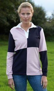Picture of FRONT ROW LADIES QUARTERED STRETCH RUGBY SHIRT