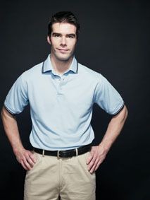 Picture of HENBURY CONTRAST TIPPED PIQUE POLO SHIRT