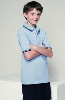 Picture of HENBURY CHILDRENS TIPPED PIQUE POLO SHIRT