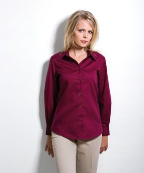 Picture of KUSTOM KIT LADIES LONG SLEEVE PREMIUM OXFORD SHIRT