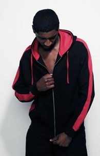 Picture of FINDEN & HALES CONTRAST ZIP HOODED HOODY SWEATSHIRT