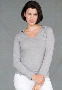 Picture of SKINNI FIT FINEWEIGHT HOODED HOODY TEE SHIRT