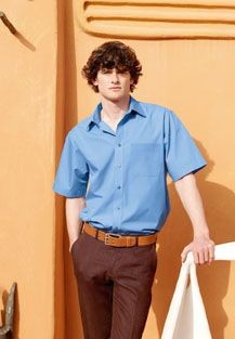 Picture of FRUIT OF THE LOOM SHORT SLEEVE POPLIN SHIRT