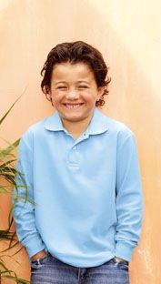 Picture of FRUIT OF THE LOOM CHILDRENS LONG SLEEVE PIQUE POLO SHIRT