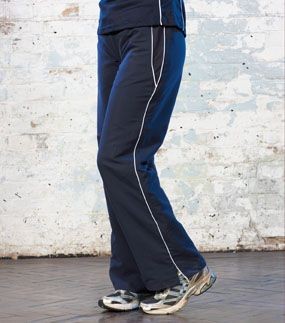 open leg track pants