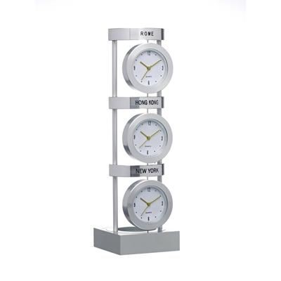 Picture of 3 CITY CLOCK in Silver