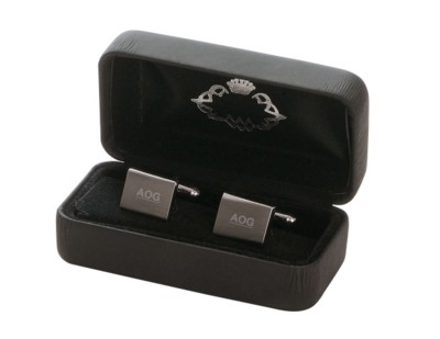 Picture of LONDON CUFF LINKS in Brushed Matt Silver Finish