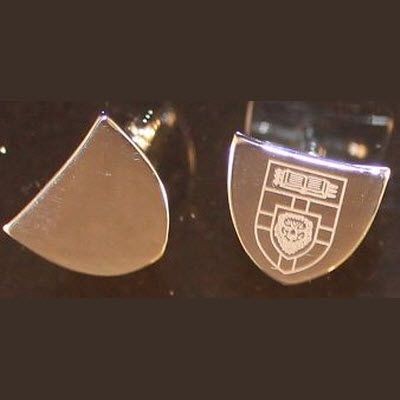 Picture of HASTINGS SHIELD SHAPE NICKEL PLATED METAL CUFF LINKS