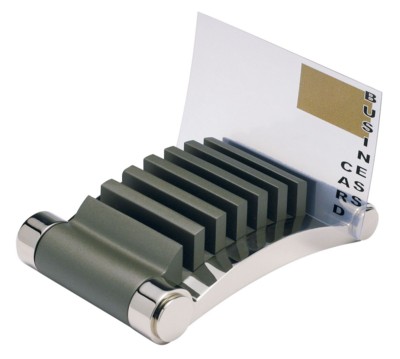 Picture of MICA CARD HOLDER in Matt Grey & Silver