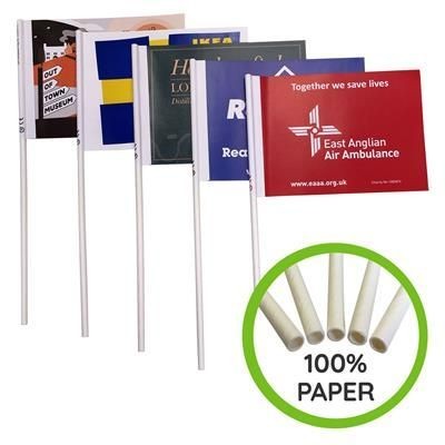 Picture of ECO FRIENDLY HAND WAVING PAPER FLAG