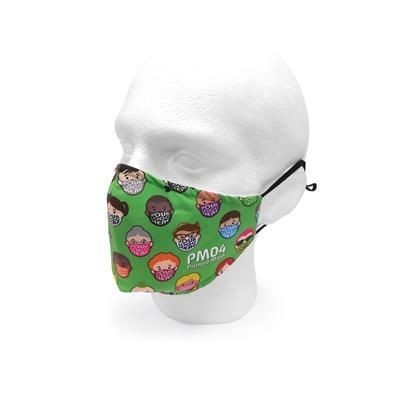 Picture of PM04 DYE SUBLIMATION PRINTED FACE MASK with Contoured 3d Shape.