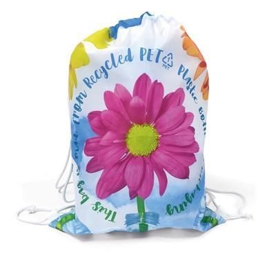 Picture of RECYCLED RPET DRAWSTRING BAG.