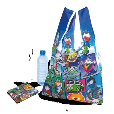 Picture of RPET FULL COLOUR FOLDING SHOPPER TOTE BAG