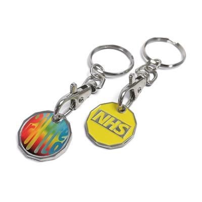 Picture of £1 SIZE TROLLEY COIN KEYRING