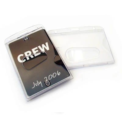 Picture of CLOSED FACE RIGID CARD HOLDER in Translucent Clear Transparent.